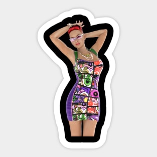 Fashion model posing Sticker